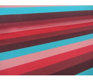 Jersey - Retro Streifen rot türkis